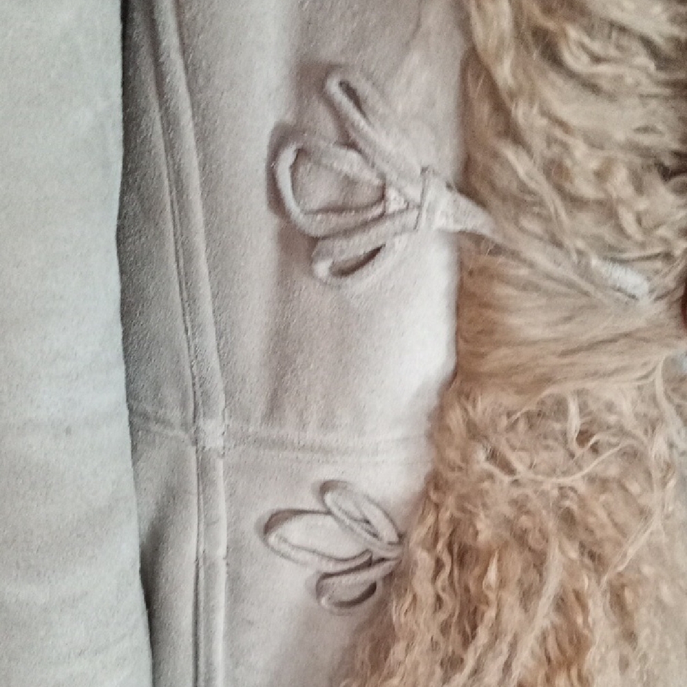 Mango Beige/Tan Faux Fur Trim Teddy Coat - Picture 2 of 13